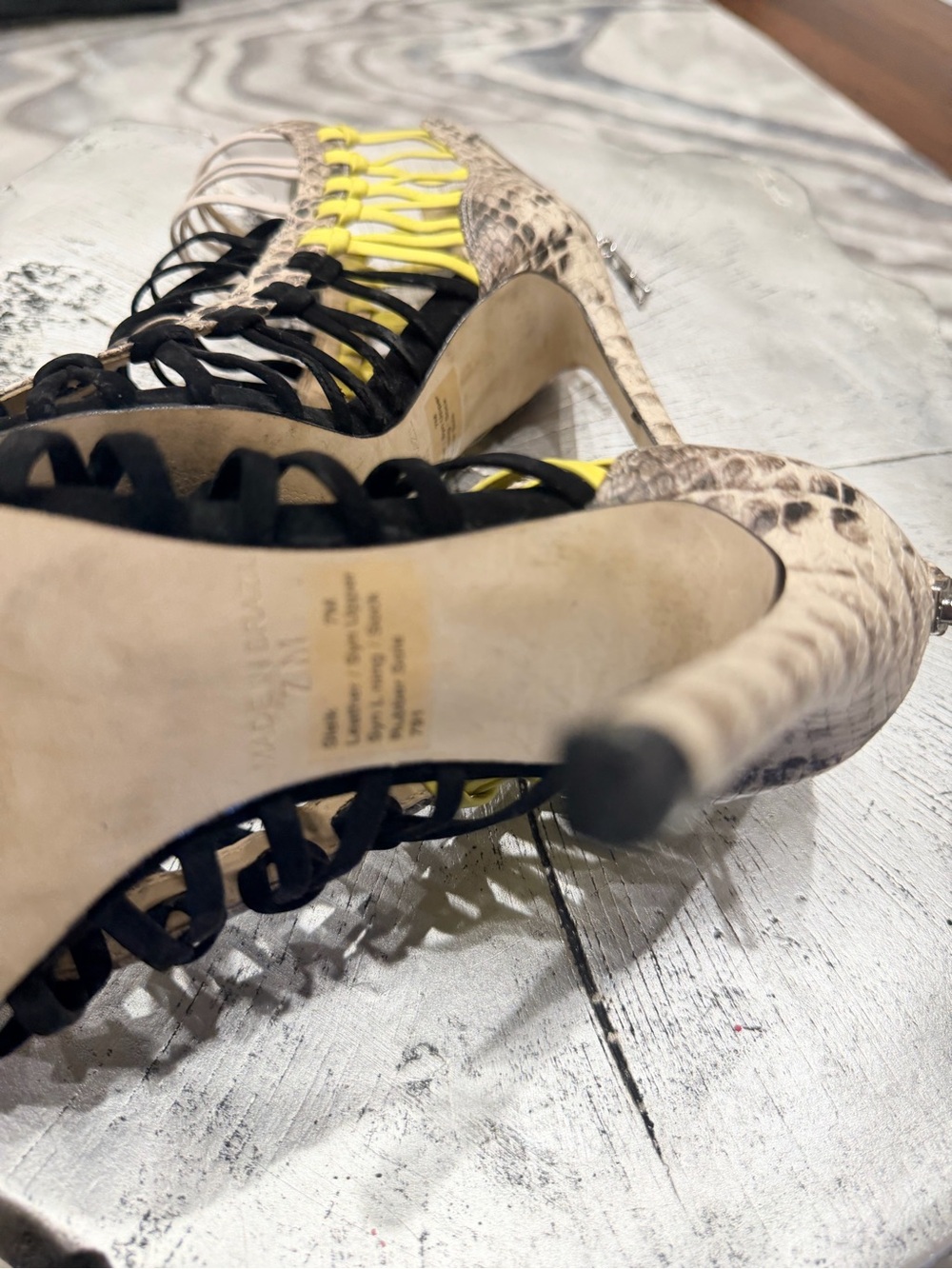 Steve Madden Multi-Color Strappy Lace-Up Heels - Picture 3 of 3